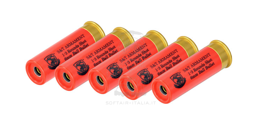 Shotgun M1887 Gas Shell 1-3bb 5pcs Set by S&T