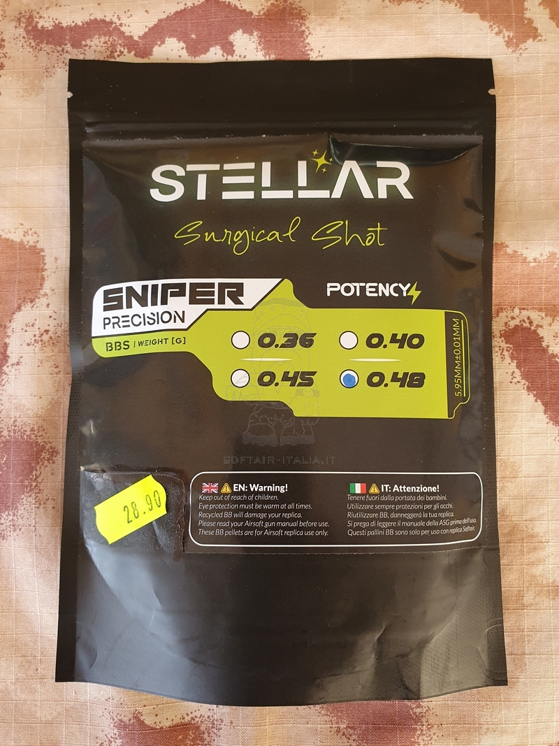 Sniper Precision 0,48gr White Surgical Shot x 1000bb by Potency Stellar