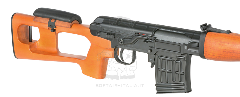 Snow Wolf SVD Full Wood & Metal Spring Bolt Action Rifle by Snow Wolf