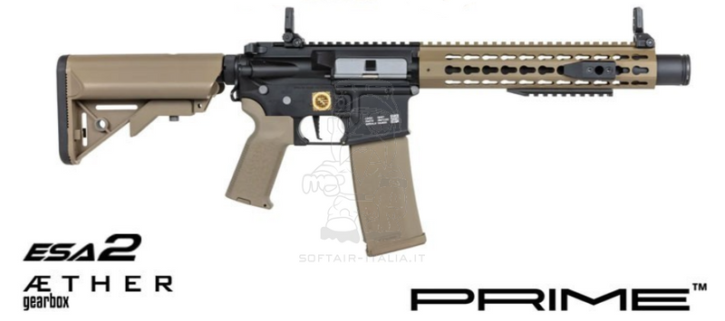 Specna Arms M4 RRA Rock River Arms KeyMod SA-P07 Prime™ Hal™ Etu  Half Tan Dual Color AEG by Specna Arms