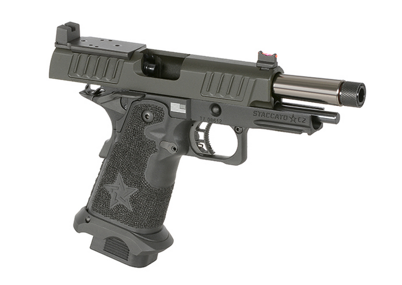 STACCATO 2011 C2 EMG Licensed Full Metal GBB Gas Blow Back Airsoft Pistol Upgraded Version by Army Armament - 6mmProshop