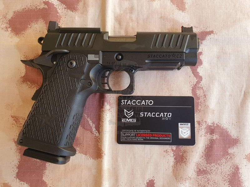 STACCATO FireArms - EMG -  Army Armament  R612 STACCATO 2011 C2 GBB Gas Blow Back Pistol by Army Armament