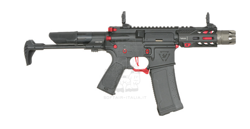Strike Ind. & EMG Red Riders Competition 4" PDW Eshooter ETU V2 Mosfet Airsoft Replica by Cyma Platinum > Strike Industries