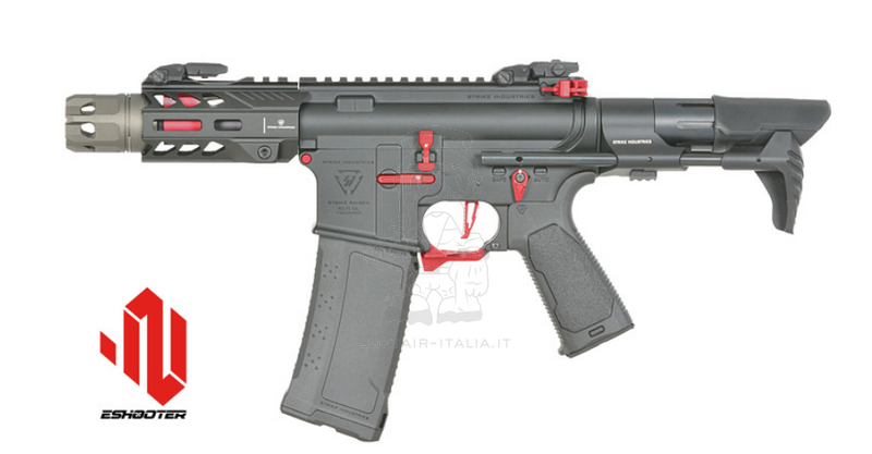 Strike Ind. & EMG Red Riders Competition 4" PDW Eshooter ETU V2 Mosfet Airsoft Replica by Cyma Platinum > Strike Industries