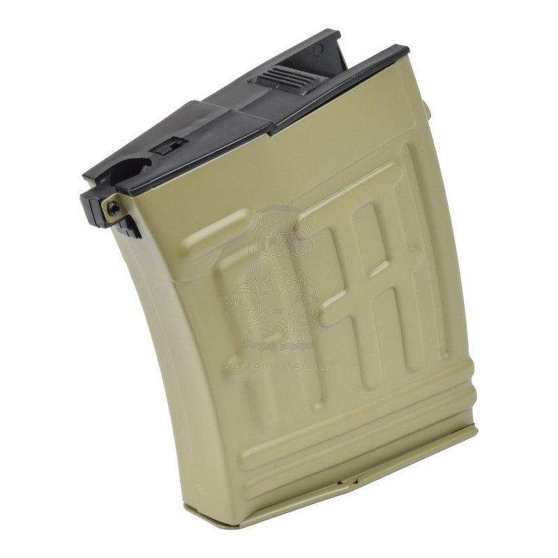 SVD - Dragunov AEG 180bb Coyote Tan Dark Earth Mid Cap Magazine Caricatore by BattleAxe