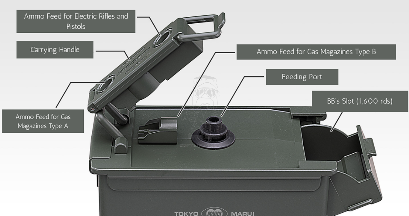 Tokyo Marui BB Auto Loader 1600 Round Military Box by Tokyo Marui
