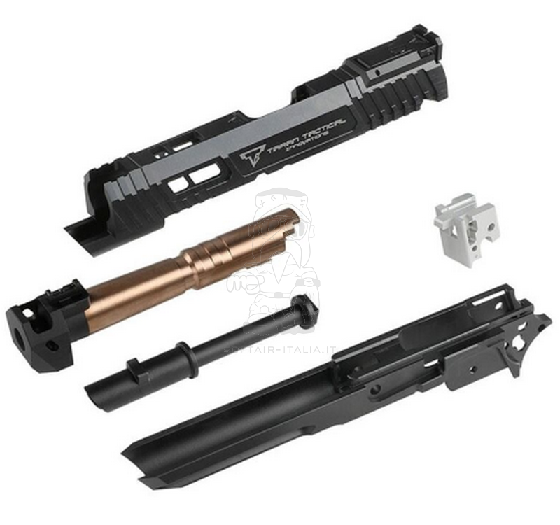 Tokyo Marui Hi-Capa 5.1 Taran Tactical Pit Viper Custom Aluminum Slide & Frame by 5KU