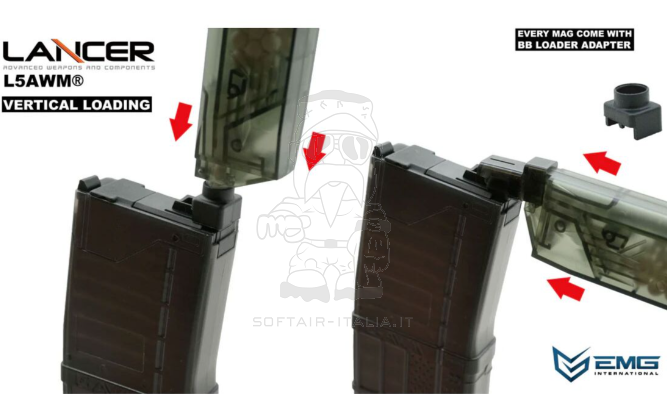 Tokyo Marui MWS & Similars GBB 35bb LANTAC 300BLK L5AWM Lancer EMG Gas Magazine by Angry Gun