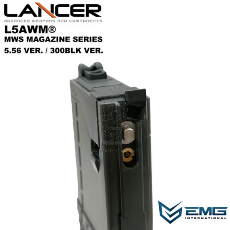 Tokyo Marui MWS & Similars GBB 35bb LANTAC 300BLK L5AWM Lancer EMG Gas Magazine by Angry Gun