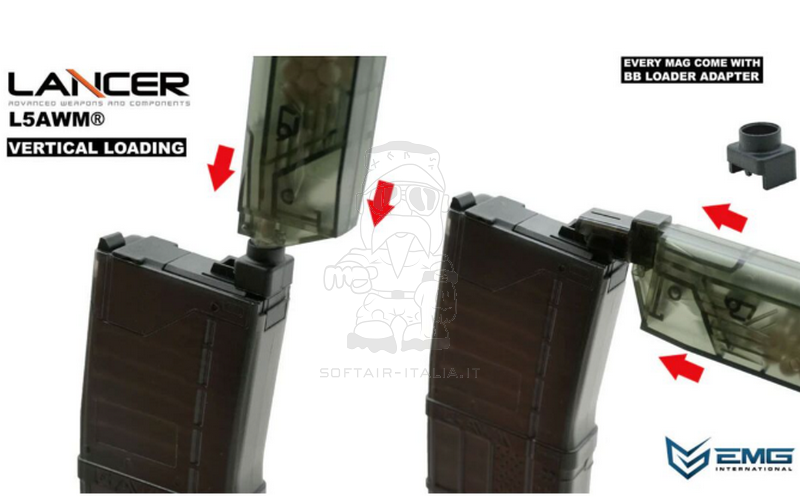 Tokyo Marui MWS & Similars GBB 35bb LANTAC L5AWM Lancer EMG Gas Magazine by Angry Gun