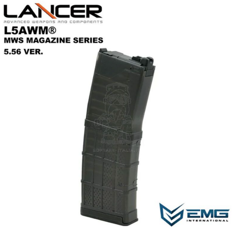 Tokyo Marui MWS & Similars GBB 35bb LANTAC L5AWM Lancer EMG Gas Magazine by Angry Gun
