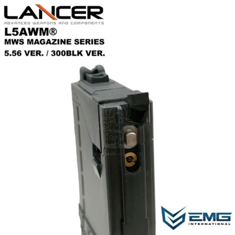Tokyo Marui MWS & Similars GBB 35bb LANTAC L5AWM Lancer EMG Gas Magazine by Angry Gun