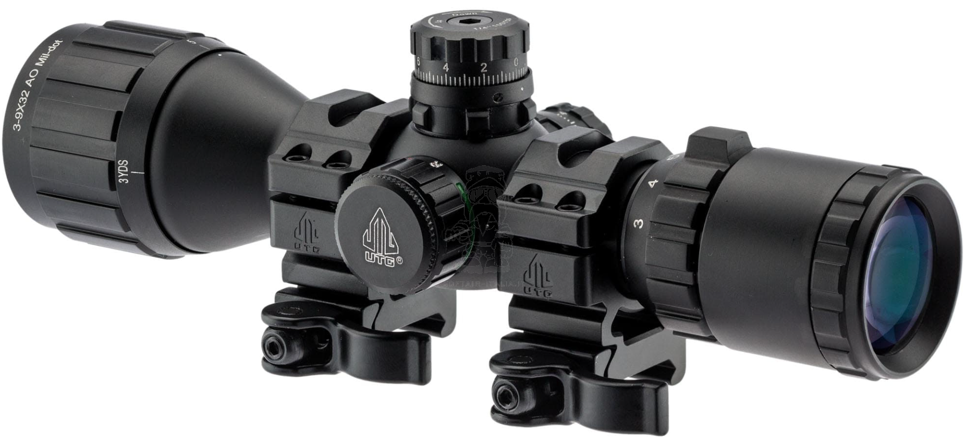 UTG Rifle Scope 3-9 x 32 Ottica 1inch BugBuster Scope AO RGB Red - Green Mil-Dot Anti Fog With QD Rings by UTG