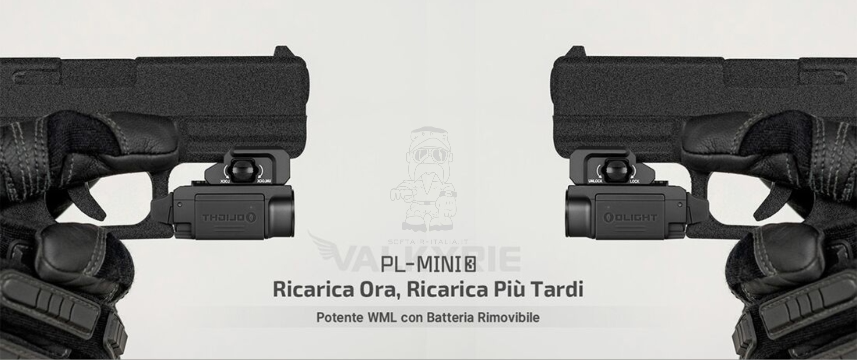 Valkyrie PL Mini 3 Pistol Torch 600L Torcia per Pistola by Olight