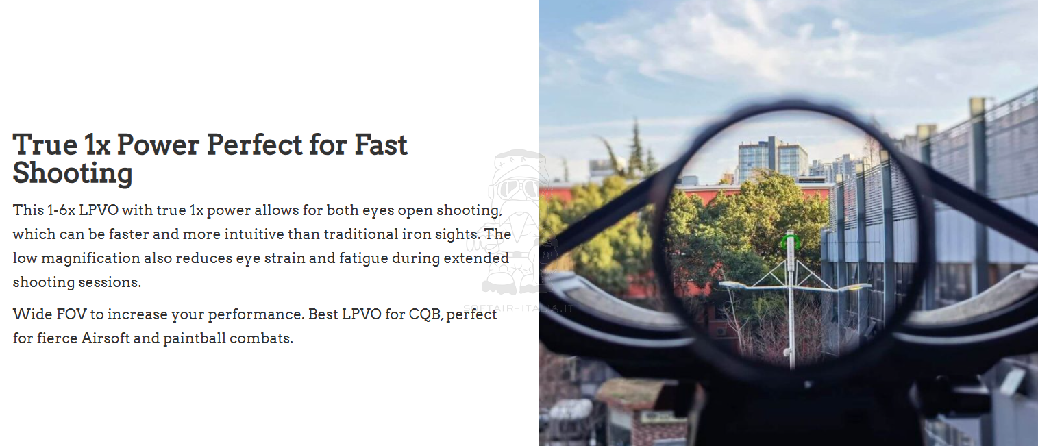 Vicoptics S6 1-6×24 LPVO SFP Scope with High Picatinny Mount by Vicoptics