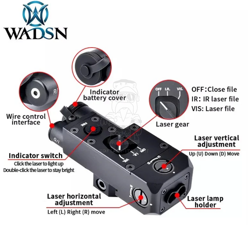 WADSN CQBL-1 IR and Green Laser Full Metal Unit by WADSN