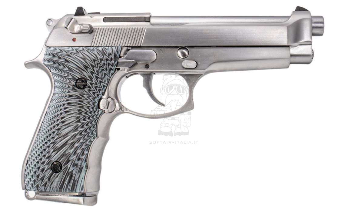 WE M92 Eagle M017 Silver - Chrome GBB Gas Blow Back Full Metal & Full Auto by WE