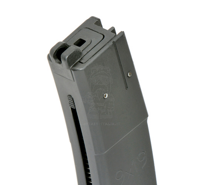 Well Gas Hybrid System WE06 GBBR 9x19 Series 38bb Low Cap Gas Magazine by WELL