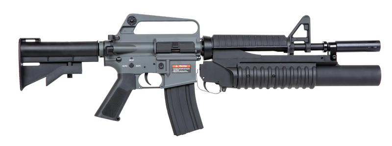 XM177 E2 Vietnam Style Kestrel™ ETU AEG Grey Version w. M203 Grenade Launcher by E&C
