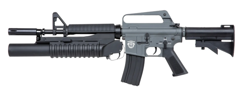 XM177 E2 Vietnam Style Kestrel™ ETU AEG Grey Version w. M203 Grenade Launcher by E&C