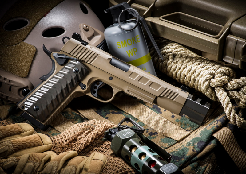 1911 KP-16 CNC Milling Grips & Compensator Full Metal GBB - Co2 by KJW