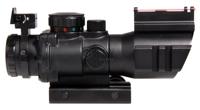 4 x 32 Acog Dot Sight Red - Green - Blue 100 Yards Target by Duel Code