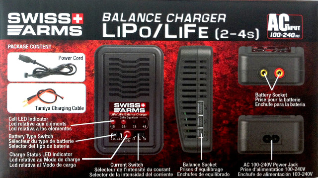 Carica Batterie Li-Po - Li-Fe 3Ampere by Swiss Arms