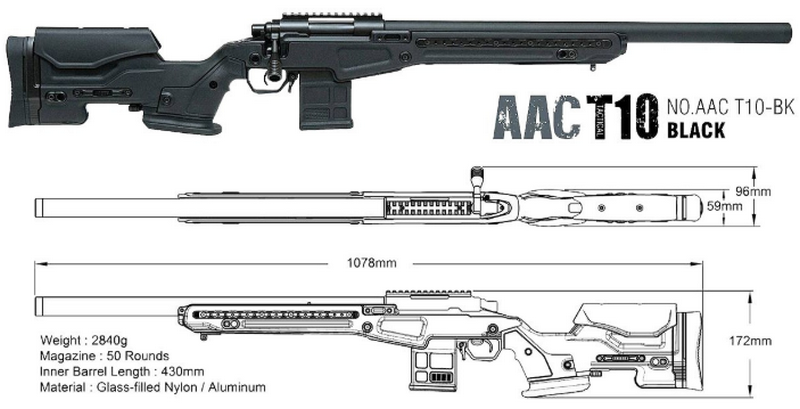 AAC T10 - JAE 700 Spring Bolt Action by Action Army