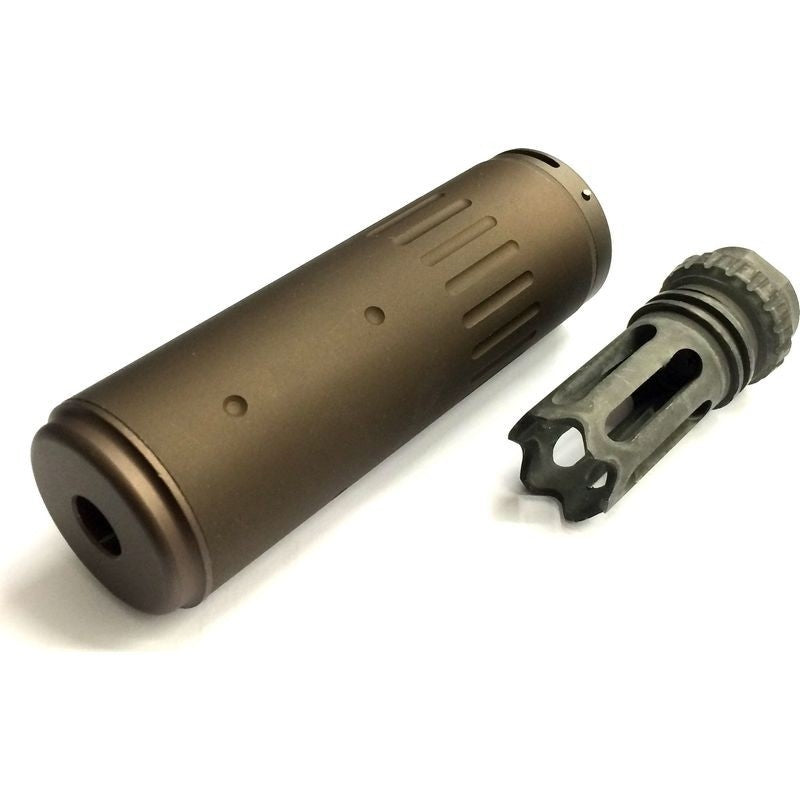 ACC Extension Barrel Silenziatore M4 - Scar Bronze DE 14mm SX BD0477CB by Big Dragon