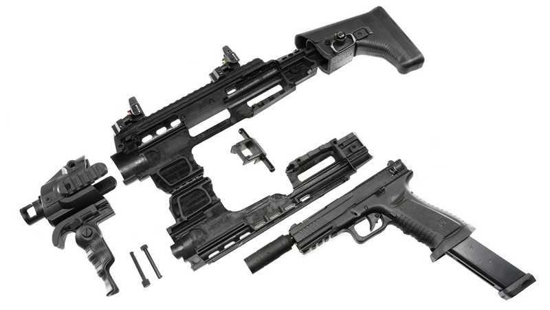 APS SMG Black Hornet Caribe Carbine Plus Co2 Full Kit by APS