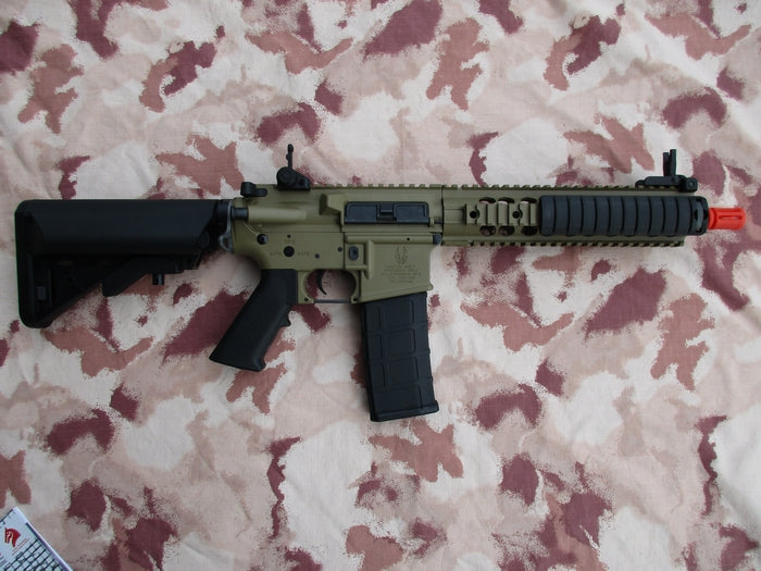 M4 SBR Dynamics Tan BAW Full Metal Blow Back Recoil Shock by Bo Manufacture