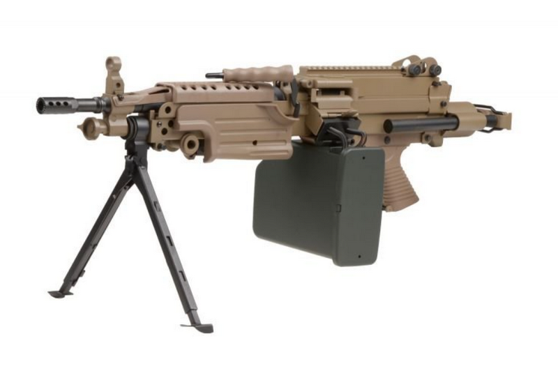A&K M249 Para Tan Dark Earth Paratrooper Metal Version by A&K
