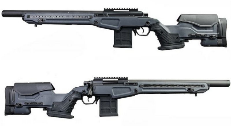 Action Army AAC T10-S GY Grey Spring Bolt Action Sniper Rifle by Action Army