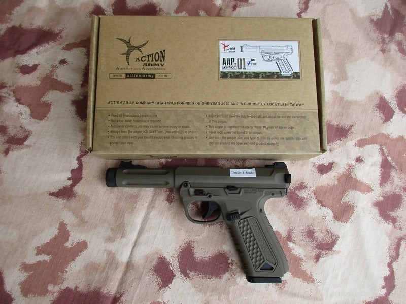 Action Army AAP01 Assassin Tan GBB Full Auto Pistol by Action Army