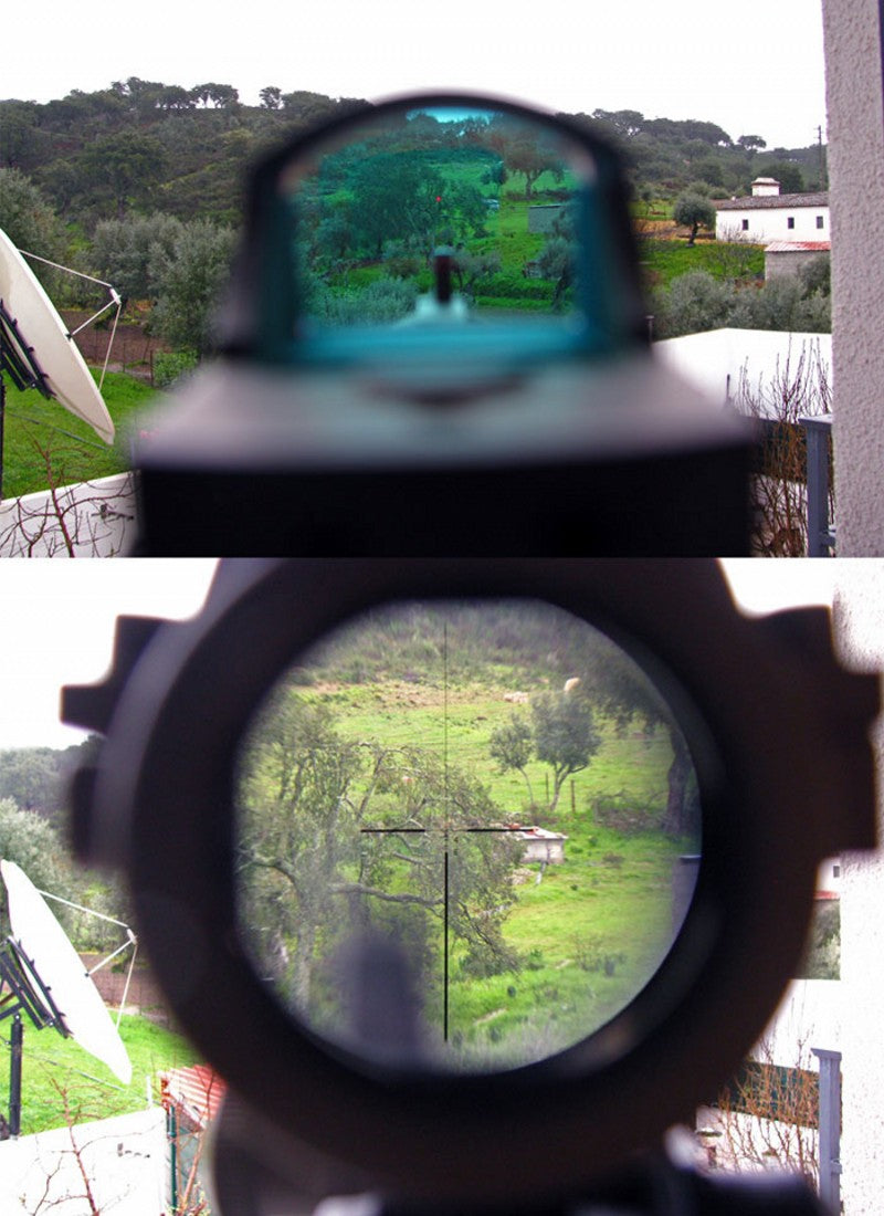Aim ACOG 4X32 Scope Red-Green Reticle With Automatic Mini Red Dot by Aim-O