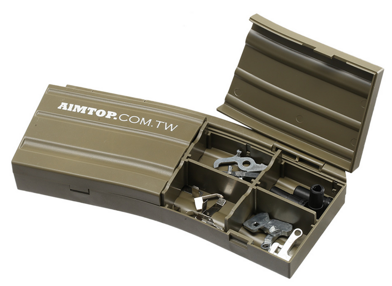 Aim Top M4 Magazine Style DE Dark Earth Accessory Box by Aim Top