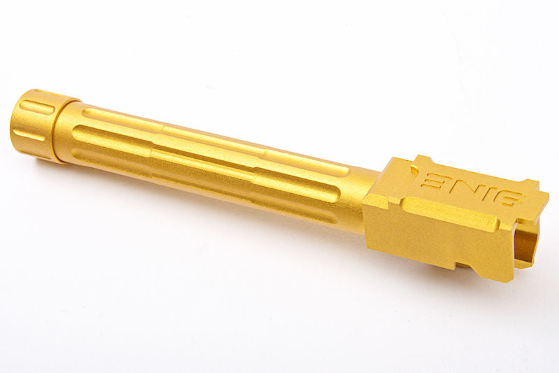 Airsoft Surgeon 9INE 14mm CCW Gold Threaded Barrel for Marui G17 GBB & Similars