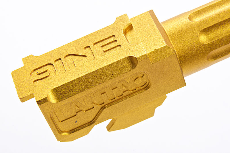 Airsoft Surgeon 9INE 14mm CCW Gold Threaded Barrel for Marui G17 GBB & Similars