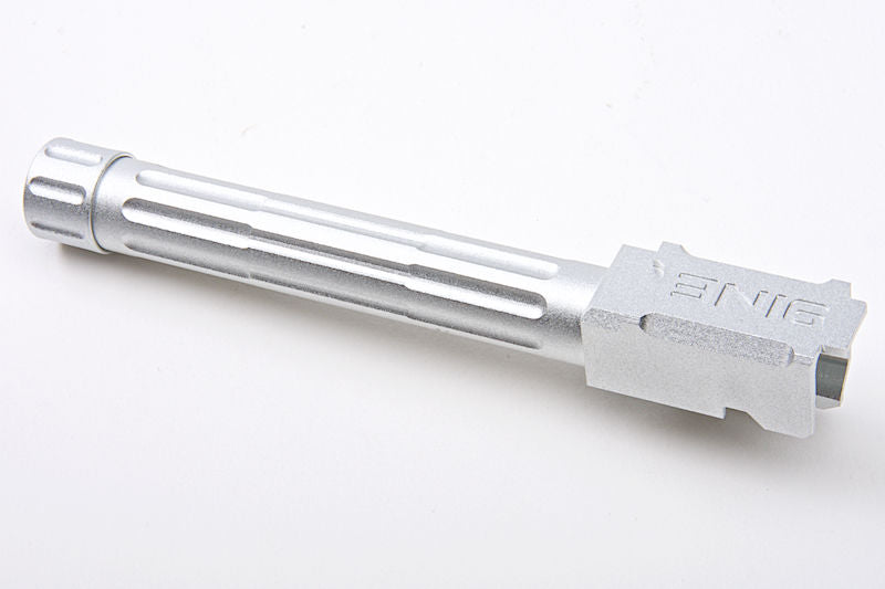 Airsoft Surgeon 9INE 14mm CCW Silver-Chrome Threaded Barrel for Marui G17 GBB & Similars