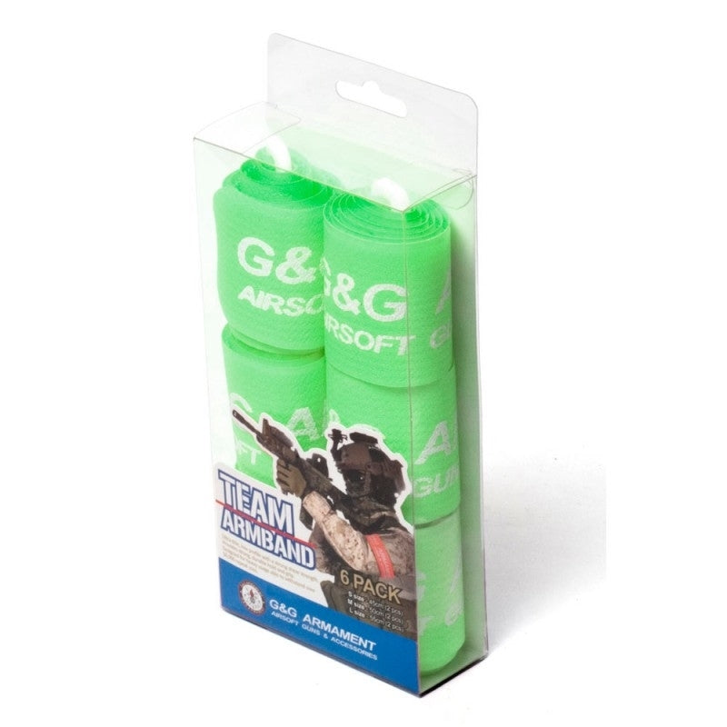 Armband Team Patch 6pcs Green P-07-001 by G&G