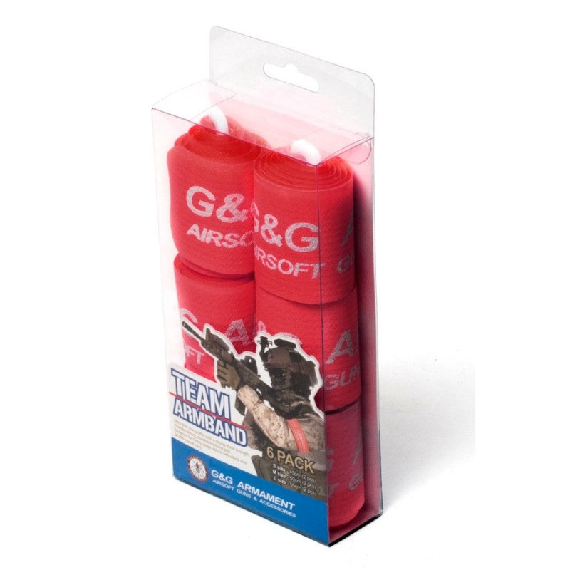 Armband Team Patch 6pcs Red P-07-003 by G&G