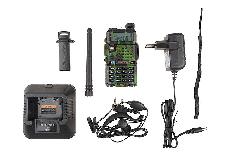 Baofeng UV-5R Manual Dual Band Ricetrasmittente Camo Short Battery VHF-UHF by Baofeng