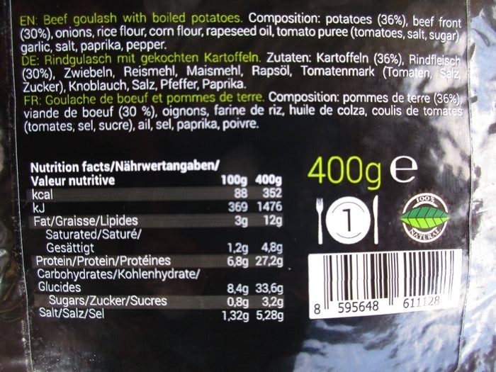 Razione Beef Goulash with Potatoes 352kCal by Adventure Menu