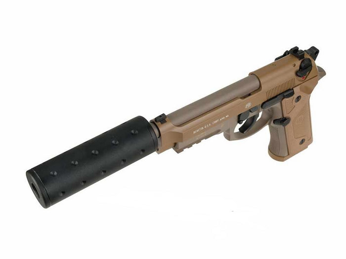 Beretta M9A3 - M96A1 Type Scritte e Loghi originali FDE Blowback Co2 Metal Slide by Kwc x Umarex