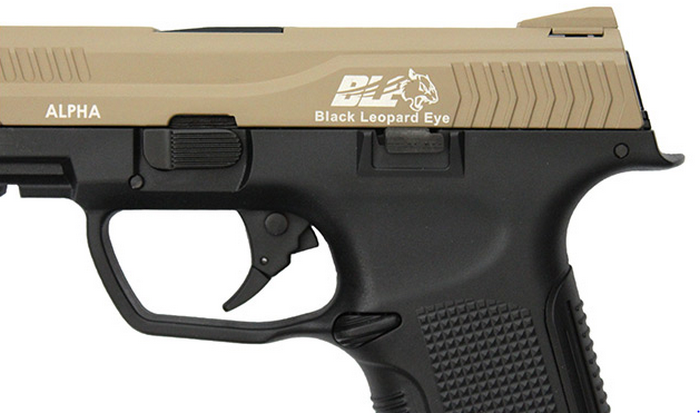 Black Leopard Eye Alpha Metal Slide BLE-001-SD4 GBB Gas BlowBack Pistol Dual Tone by Ics