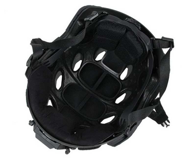 Black Super Flowing Helmet Light Version with Modular Lightweight Mask by TMC