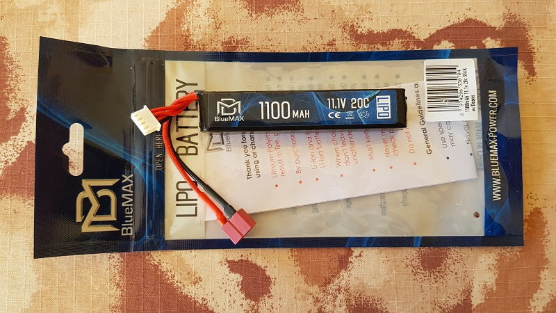 BlueMax Li-Po Battery Batteria 11.1V 1100mAh 20C Deans Stick by Blue Max