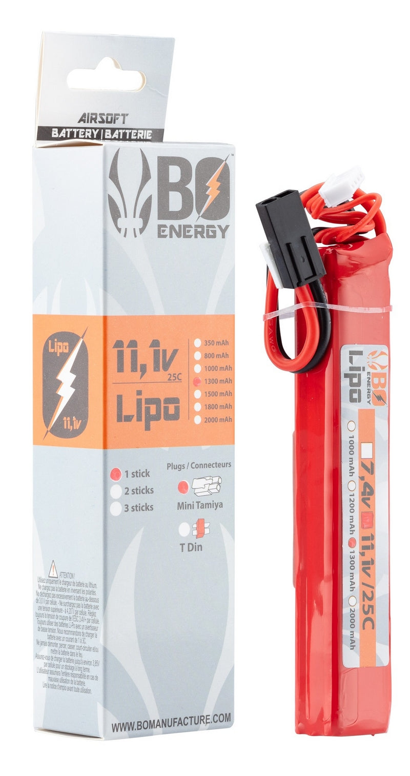 BO Manufacture Li-Po Stick Battery 11.1 1300mAh 25C by BO Manufacture