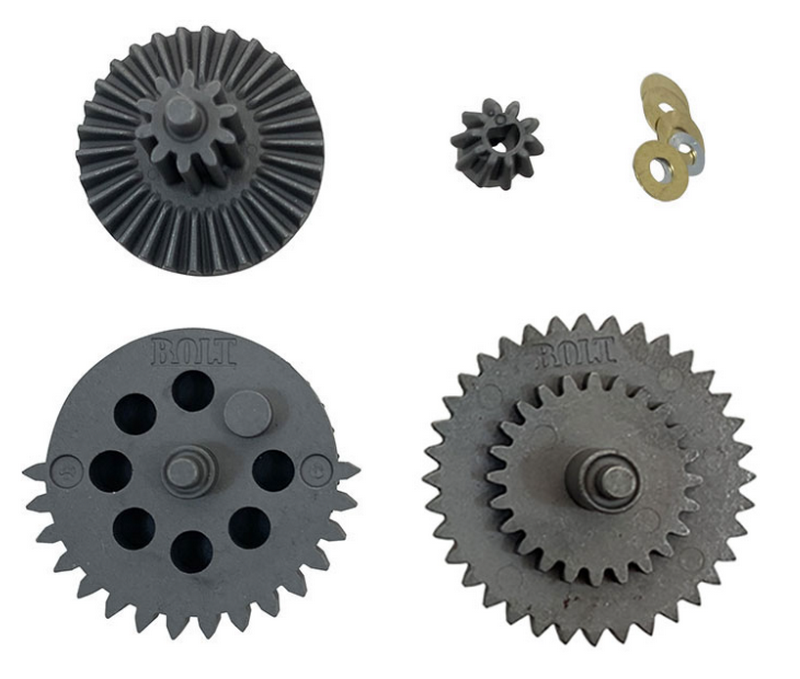 Bolt Airsoft MIM Steel 13:1 High Speed Gear Set w. Steel Pinion by Bolt Airsoft