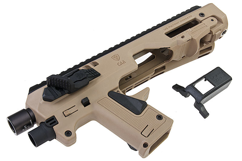 CAA Airsoft Division Tan Micro RONI G5 Pistol Carbine Conversion Kit G17 Series Umarex - Marui - Ksc